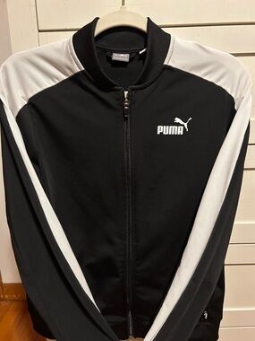 Puma Black and White Lightweight Track Jacket